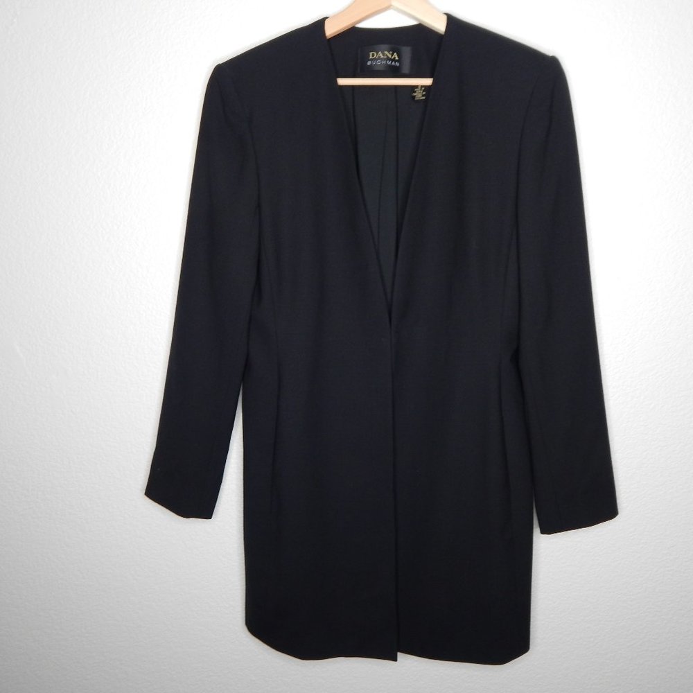 Dana Buchman Blazer Black Size 8 Career Long